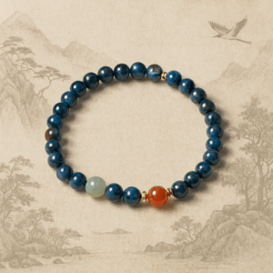 Kyanite & South Red Agate Gemstone Bracelet
