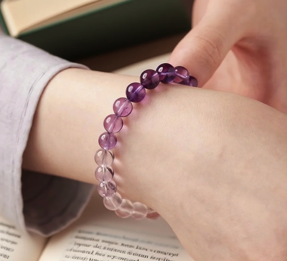 Amethyst Gradient Bracelet | Healing Crystal for Confidence & Wisdom - Image 2