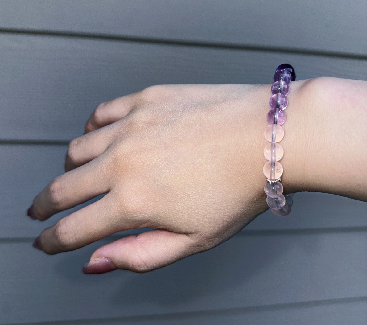 Amethyst Gradient Bracelet | Healing Crystal for Confidence & Wisdom - Image 4