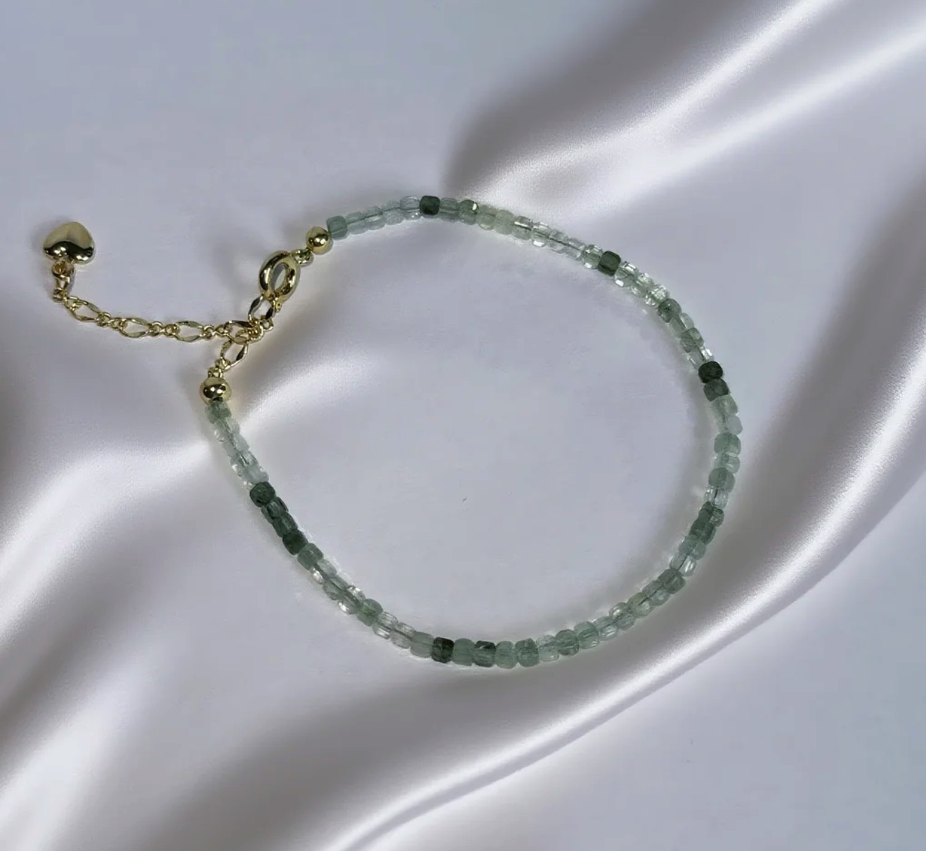 Green Tourmaline Bracelet | Natural Wealth Crystal Jewelry
